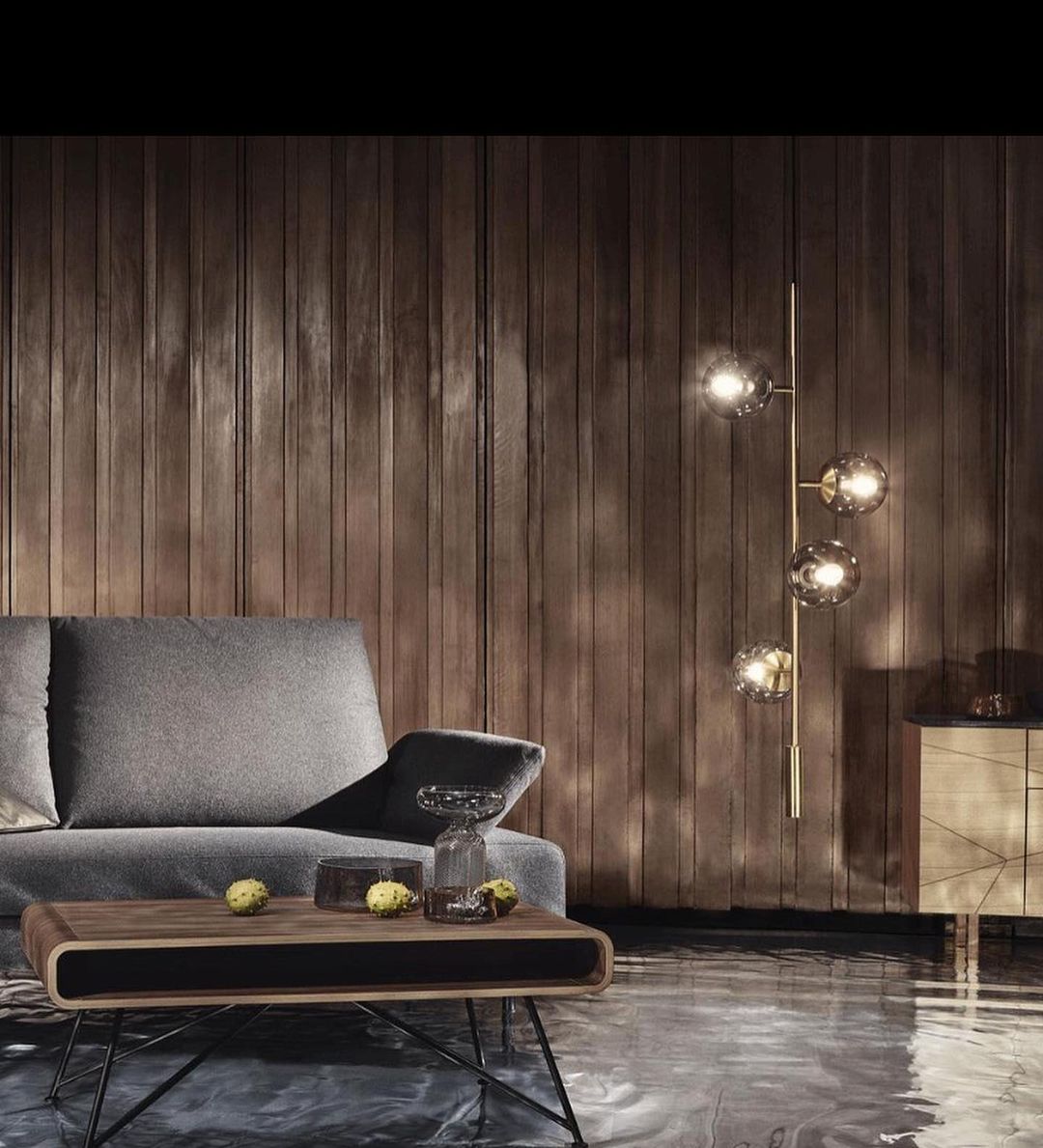 Contemporary Orb Glass Globe Vertical Pendant Light Brass and Glass Multi Light Fixture