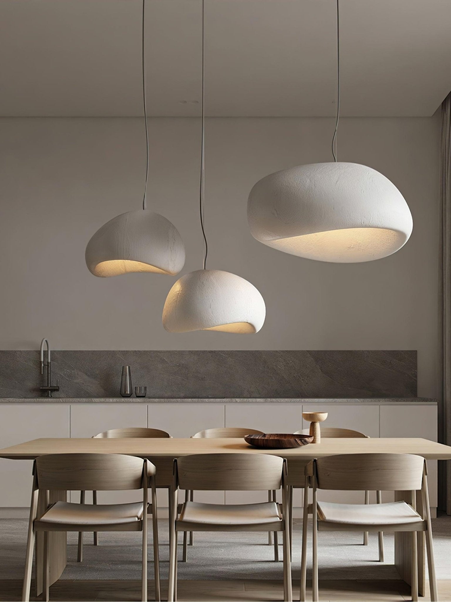 Contemporary Organic Cloud Pendant Light Spherical Ethereal Hanging Lamp
