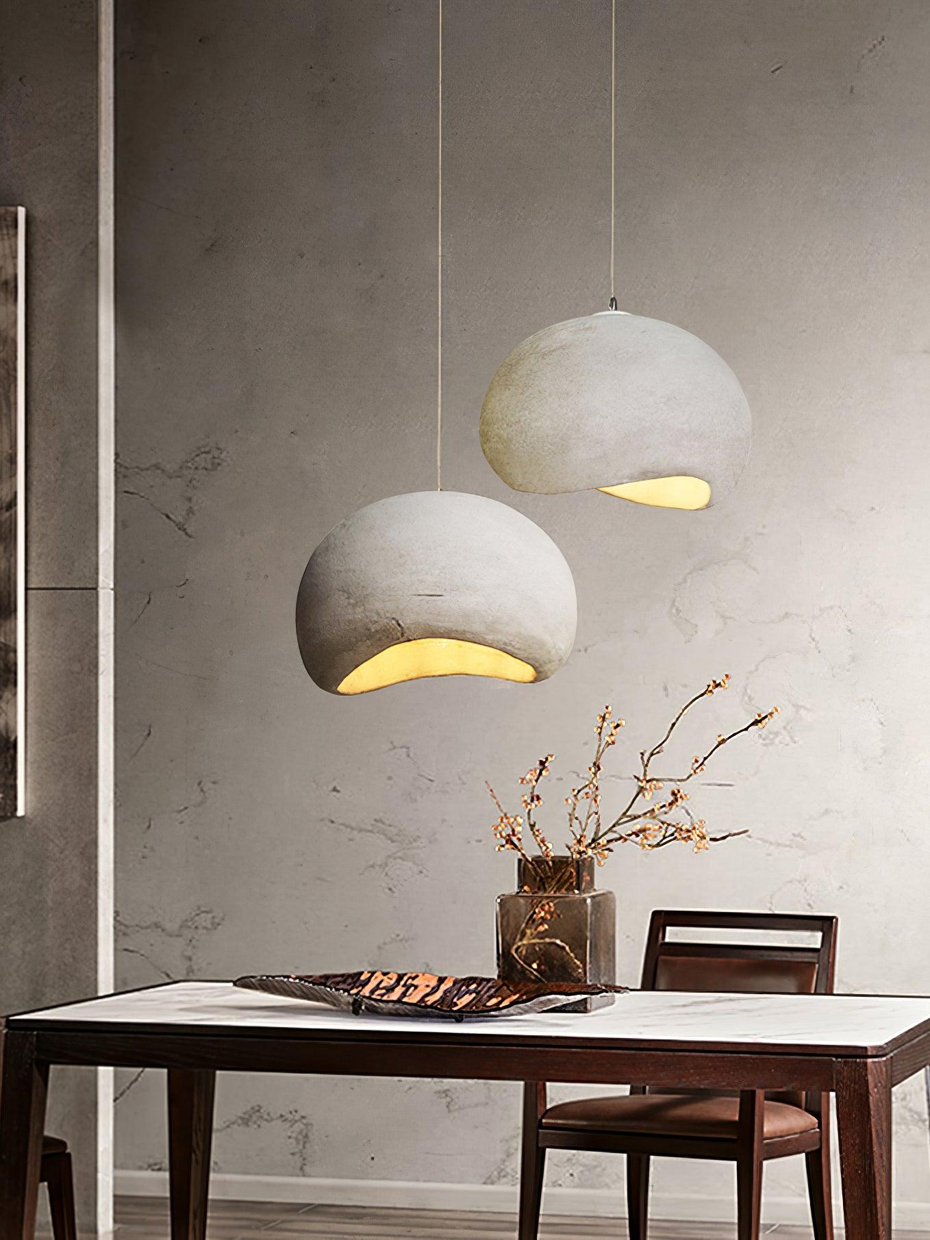 Contemporary Organic Cloud Pendant Light Spherical Ethereal Hanging Lamp