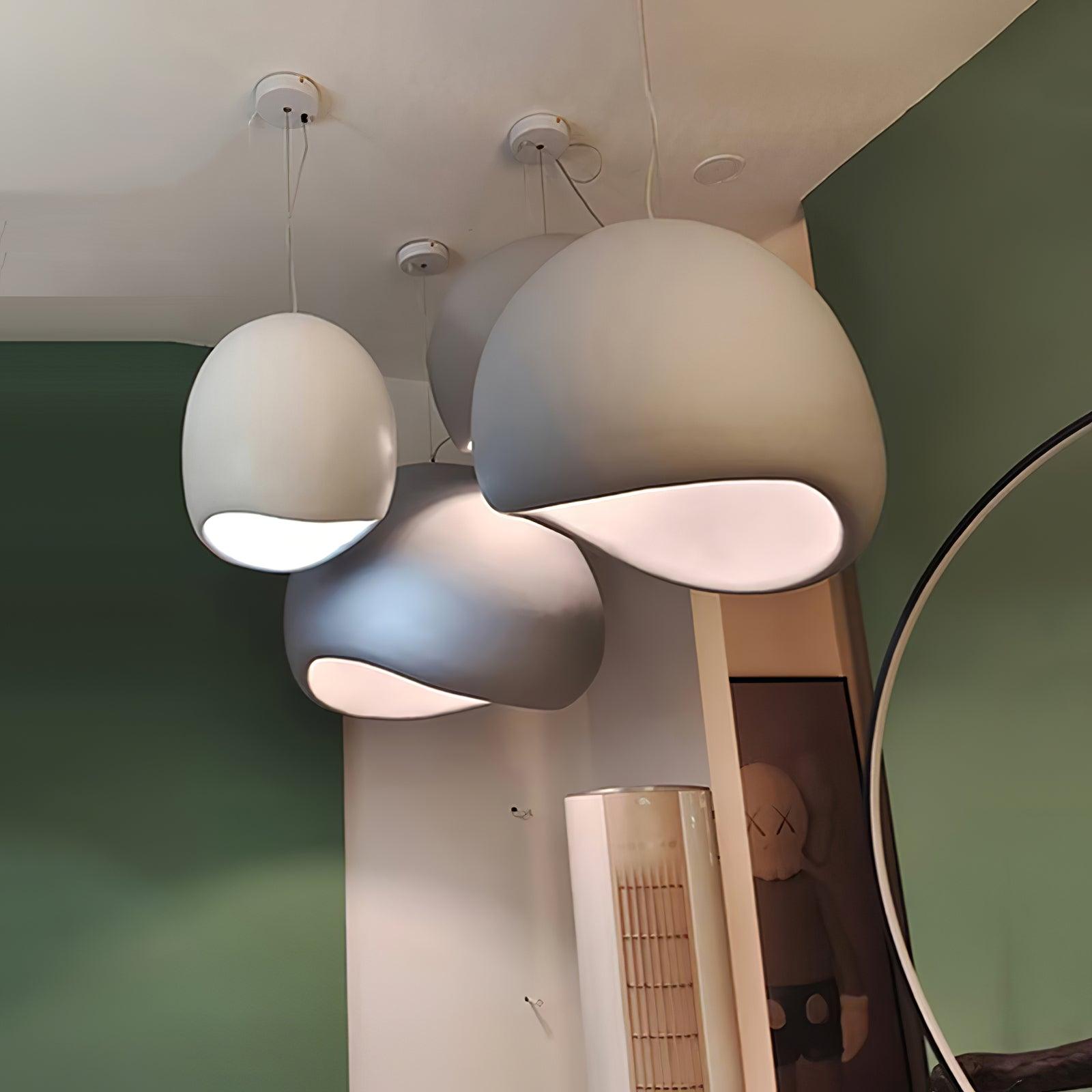 Contemporary Organic Cloud Pendant Light Spherical Ethereal Hanging Lamp