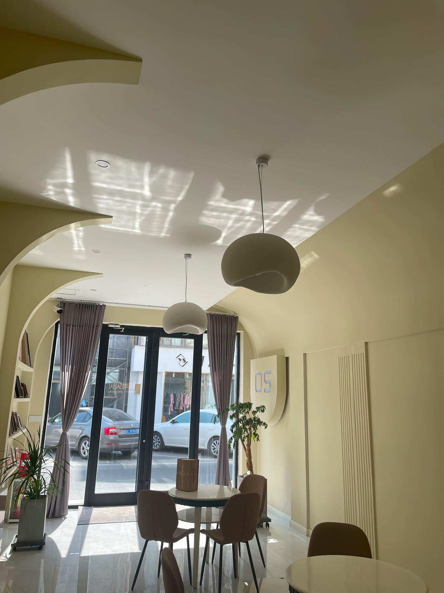 Contemporary Organic Cloud Pendant Light Spherical Ethereal Hanging Lamp
