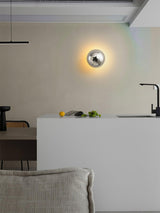 Contemporary Sphere Wall Lamp with Mirror Finish Glossy Gold LED Sconce for Home Interior