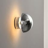 Contemporary Sphere Wall Lamp with Mirror Finish Glossy Gold LED Sconce for Home Interior