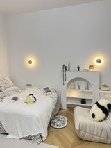 Contemporary Sphere Wall Lamp with Mirror Finish Glossy Gold LED Sconce for Home Interior