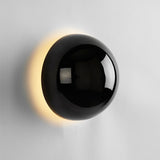 Contemporary Sphere Wall Lamp with Mirror Finish Glossy Gold LED Sconce for Home Interior
