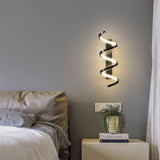 Contemporary Spiral LED Wall Sconce with Three Color Temperatures for Indoor Living