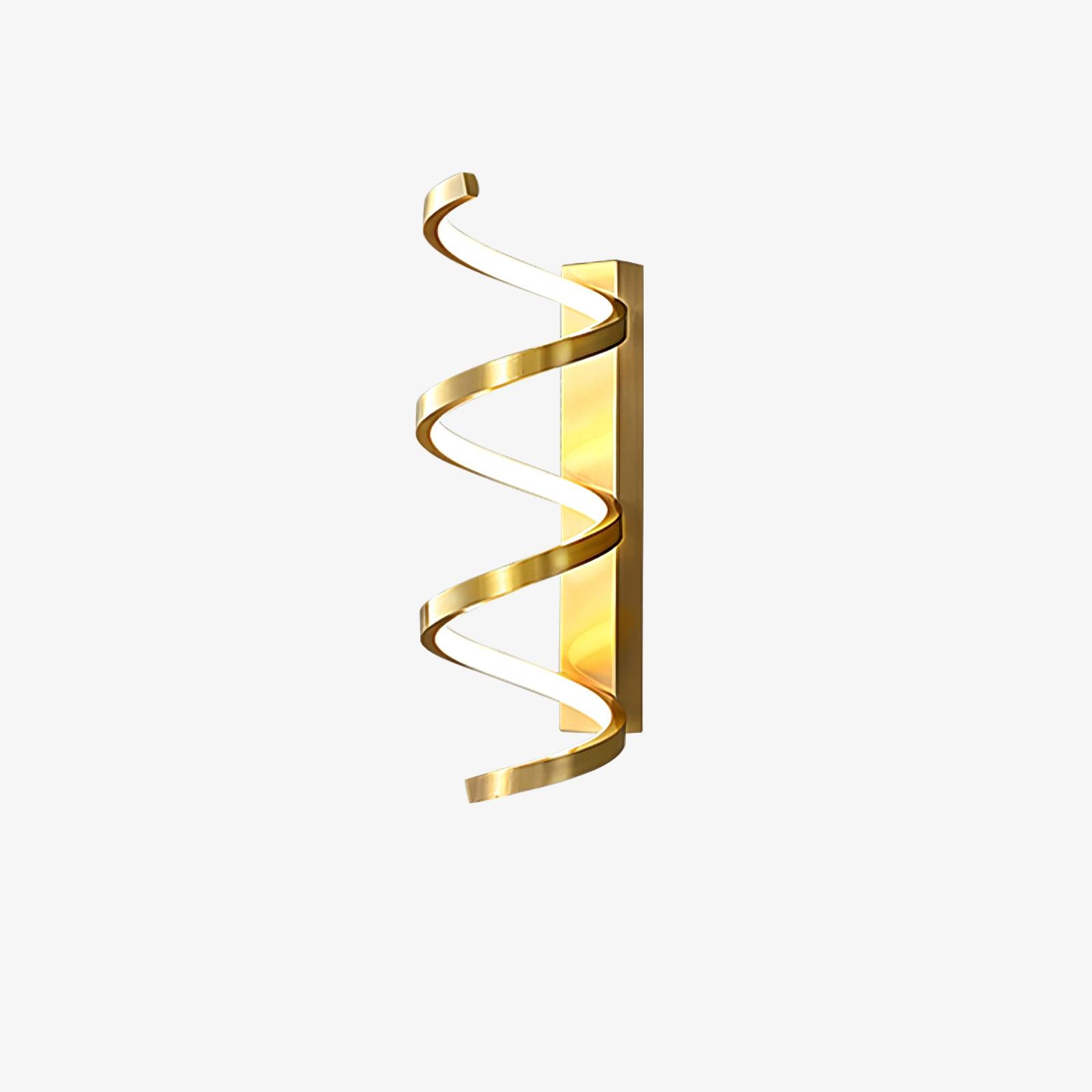 Contemporary Spiral LED Wall Sconce with Three Color Temperatures for Indoor Living