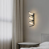 Contemporary Spiral LED Wall Sconce with Three Color Temperatures for Indoor Living