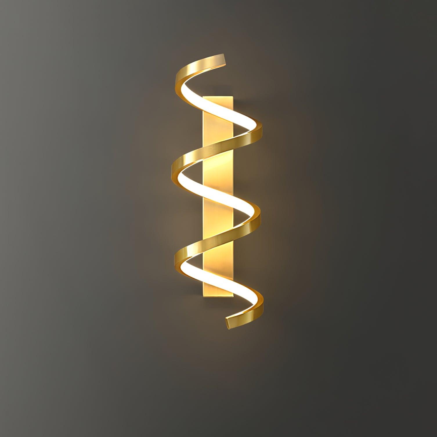 Contemporary Spiral LED Wall Sconce with Three Color Temperatures for Indoor Living