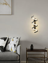 Contemporary Spiral LED Wall Sconce with Three Color Temperatures for Indoor Living