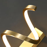 Contemporary Spiral LED Wall Sconce with Three Color Temperatures for Indoor Living