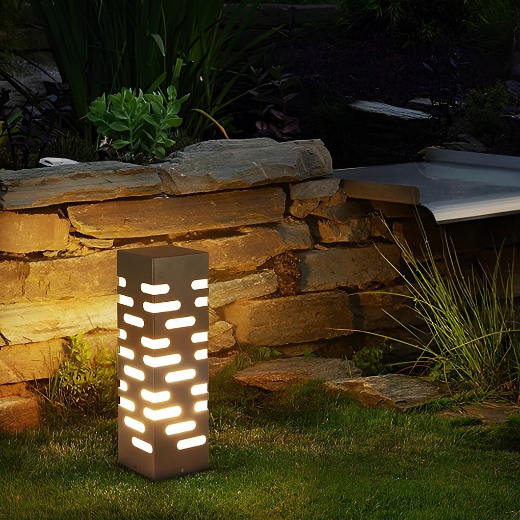 Contemporary Stainless Steel Outdoor Pillar Lights for Garden Pathways and Courtyards