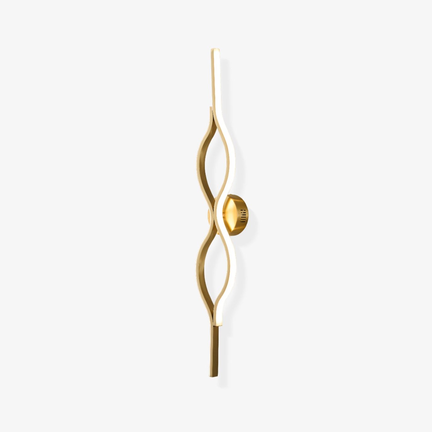 Contemporary Twist Brass LED Wall Sconce Minimalist Sculptural Linear Lighting Fixture