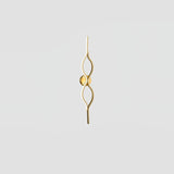 Contemporary Twist Brass LED Wall Sconce Minimalist Sculptural Linear Lighting Fixture