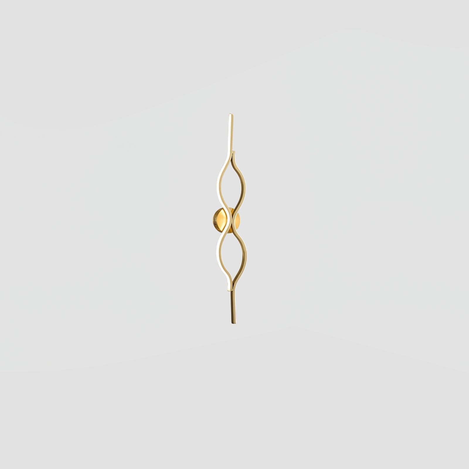 Contemporary Twist Brass LED Wall Sconce Minimalist Sculptural Linear Lighting Fixture