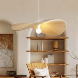 Contemporary Wavy Ribbon Fabric Pendant Light Mediterrania Style Chandelier for Living Space