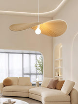 Contemporary Wavy Ribbon Fabric Pendant Light Mediterrania Style Chandelier for Living Space