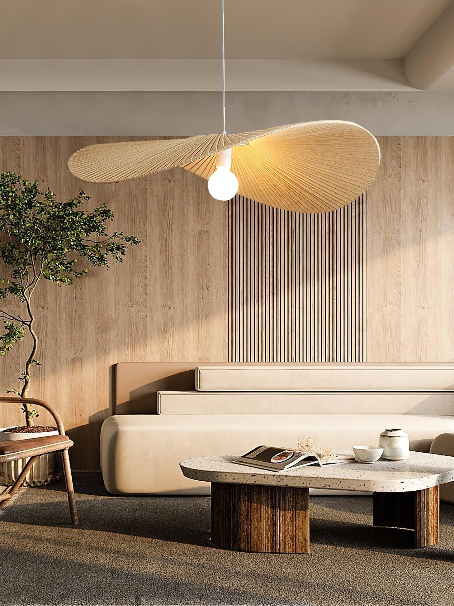 Contemporary Wavy Ribbon Fabric Pendant Light Mediterrania Style Chandelier for Living Space