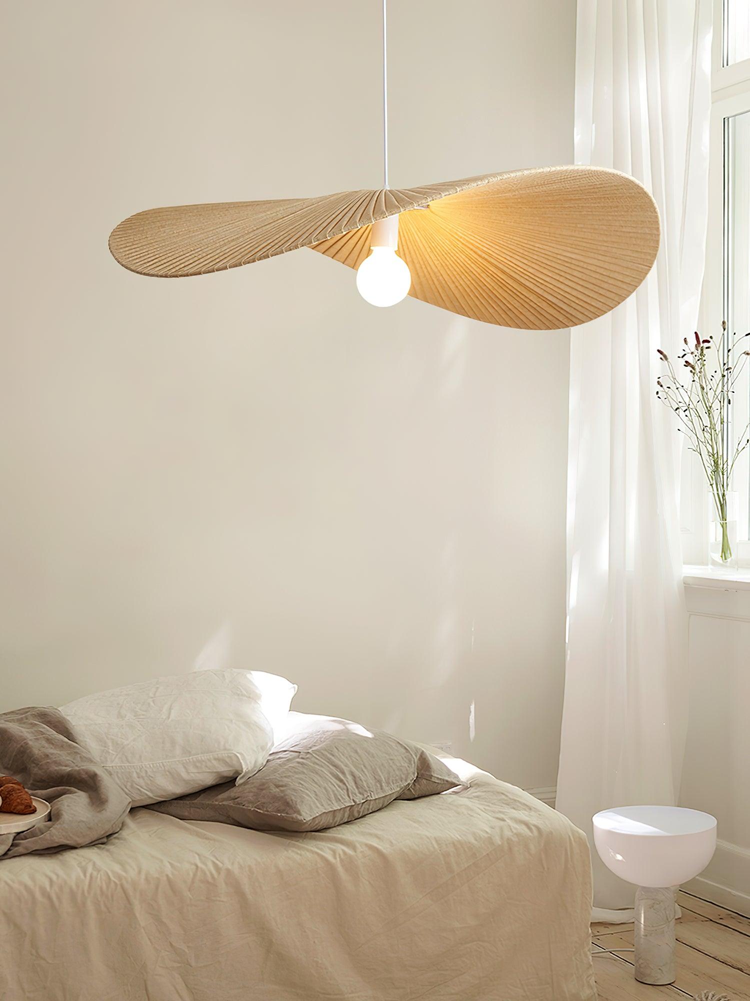 Contemporary Wavy Ribbon Fabric Pendant Light Mediterrania Style Chandelier for Living Space