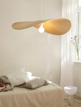 Contemporary Wavy Ribbon Fabric Pendant Light Mediterrania Style Chandelier for Living Space