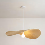 Contemporary Wavy Ribbon Fabric Pendant Light Mediterrania Style Chandelier for Living Space