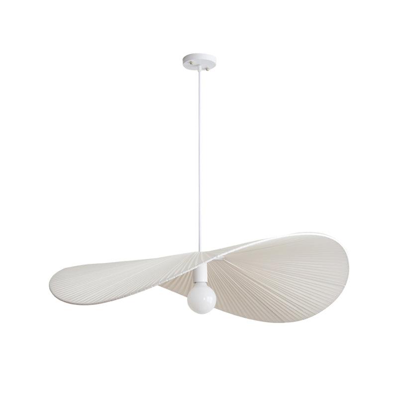 Contemporary Wavy Ribbon Fabric Pendant Light Mediterrania Style Chandelier for Living Space