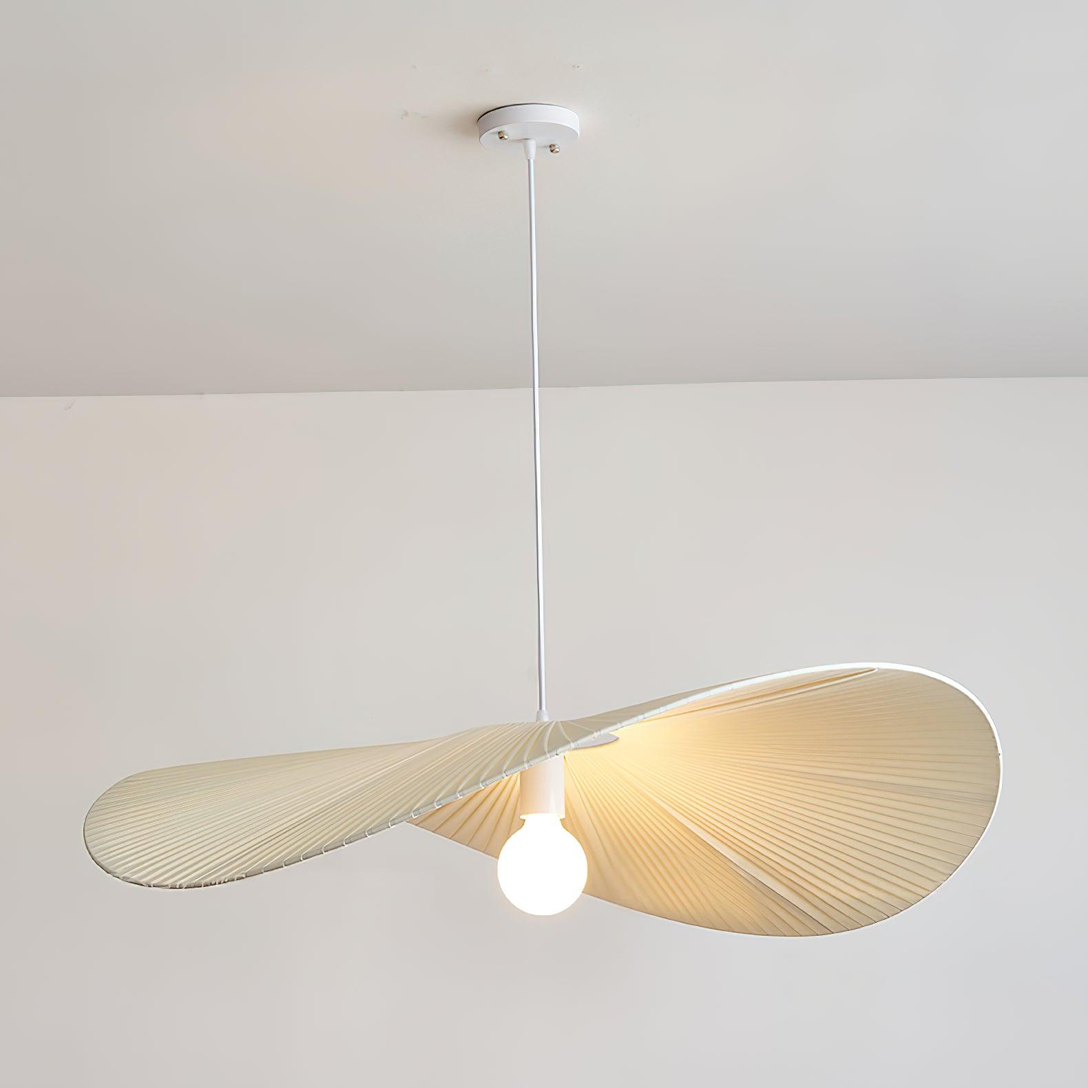 Contemporary Wavy Ribbon Fabric Pendant Light Mediterrania Style Chandelier for Living Space