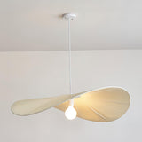 Contemporary Wavy Ribbon Fabric Pendant Light Mediterrania Style Chandelier for Living Space