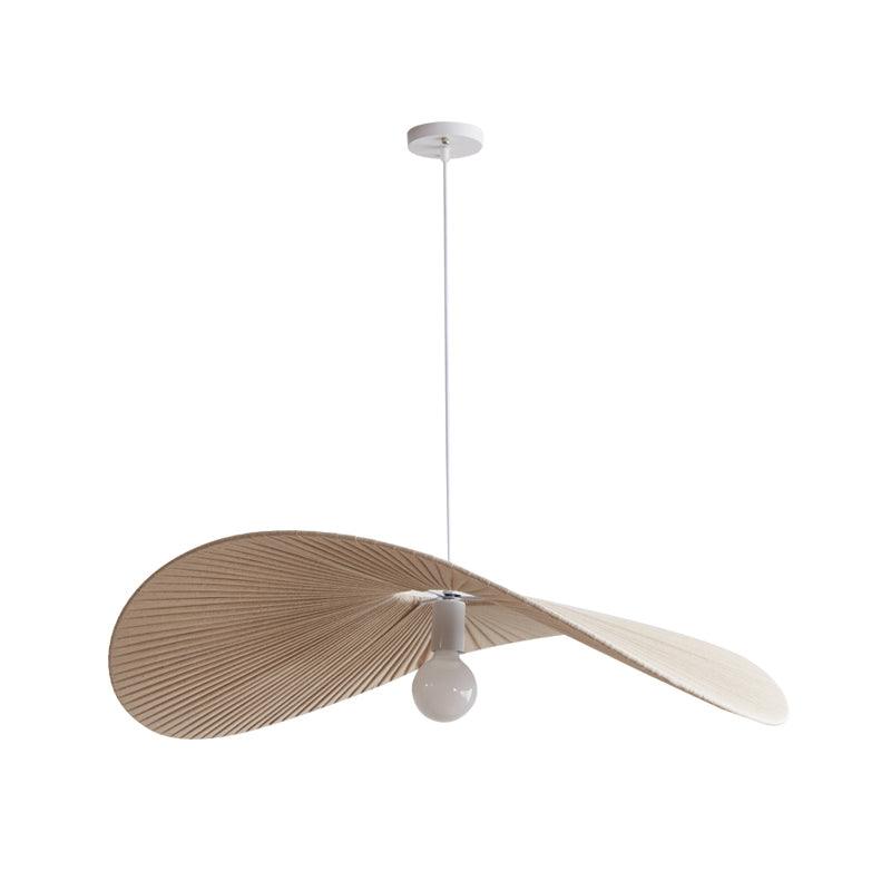 Contemporary Wavy Ribbon Fabric Pendant Light Mediterrania Style Chandelier for Living Space