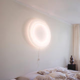Contemporary White LED Sconce Wall Light with Soft Diffused Paper Shade Set of 2