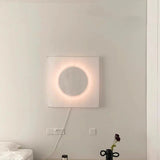 Contemporary White LED Sconce Wall Light with Soft Diffused Paper Shade Set of 2