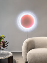 Contemporary White LED Sconce Wall Light with Soft Diffused Paper Shade Set of 2