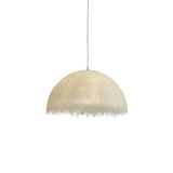 Contemporary White Textured Resin Pendant Light Artistic Hanging Ceiling Lamp