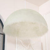 Contemporary White Textured Resin Pendant Light Artistic Hanging Ceiling Lamp
