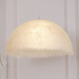 Contemporary White Textured Resin Pendant Light Artistic Hanging Ceiling Lamp