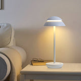 Cordless Double Dome LED Table Lamp Dimmable Touch Control Bedside Accent Light