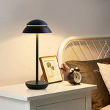 Cordless Double Dome LED Table Lamp Dimmable Touch Control Bedside Accent Light
