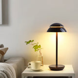 Cordless Double Dome LED Table Lamp Dimmable Touch Control Bedside Accent Light