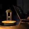 Cordless Nickel Jingle Table Lamp with Infrared Wave Sensor and Warm Ambient LED Light