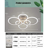 Modern Geometric Circles LED Cluster Ceiling Light Flush Mount Fixture for Bedroom and Living Room