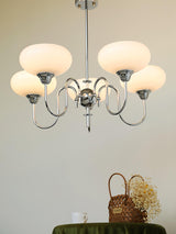 Creamy Persimmon Glass Chandelier Mid Century Modern Multi Light Ceiling Fixture