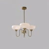 Creamy Persimmon Glass Chandelier Mid Century Modern Multi Light Ceiling Fixture
