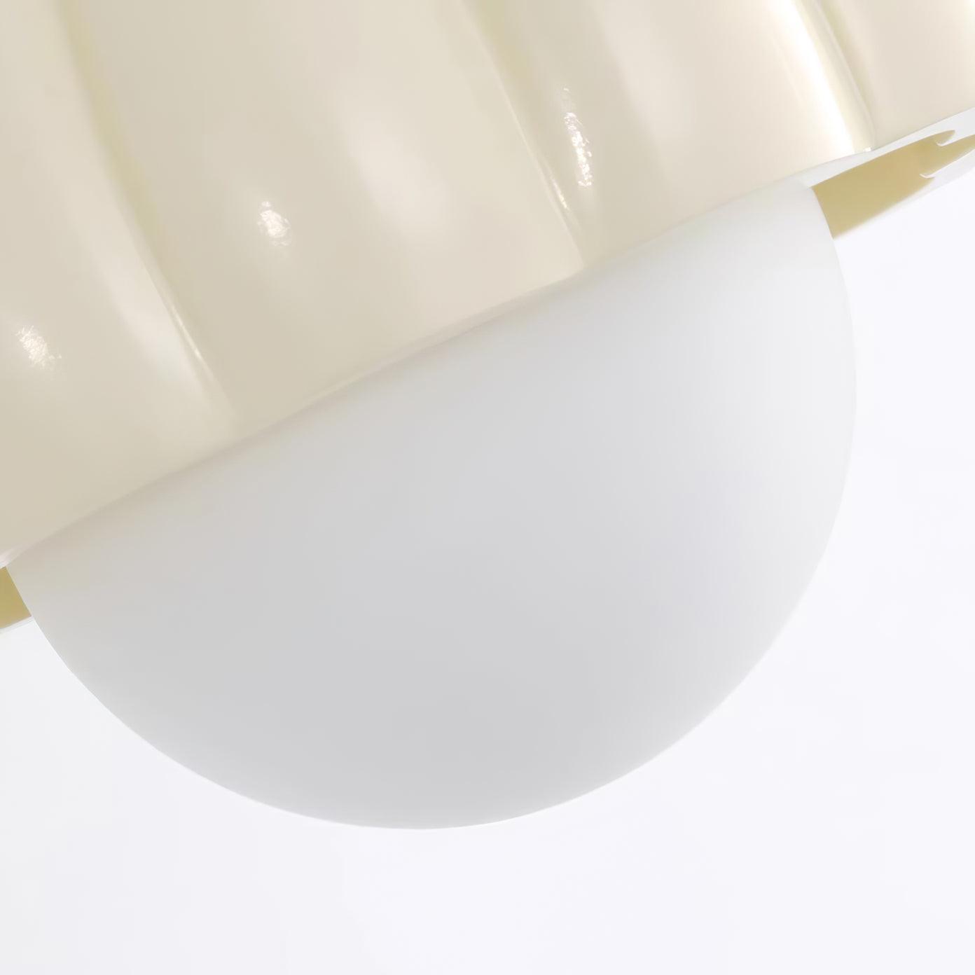 Creamy White Pumpkin Shape Resin Wall Sconce Interior Wall Mounted Light