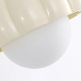 Creamy White Pumpkin Shape Resin Wall Sconce Interior Wall Mounted Light
