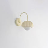 Creamy White Pumpkin Shape Resin Wall Sconce Interior Wall Mounted Light