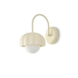 Creamy White Pumpkin Shape Resin Wall Sconce Interior Wall Mounted Light