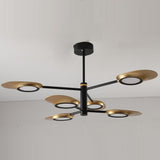 Creative 6 Light Adjustable LED Chandelier Modern Metal Ceiling Light Fixture for Dining Room