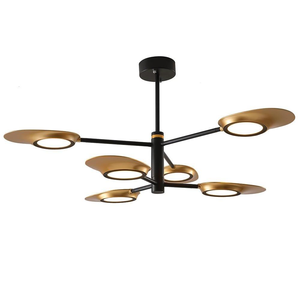 Creative 6 Light Adjustable LED Chandelier Modern Metal Ceiling Light Fixture for Dining Room