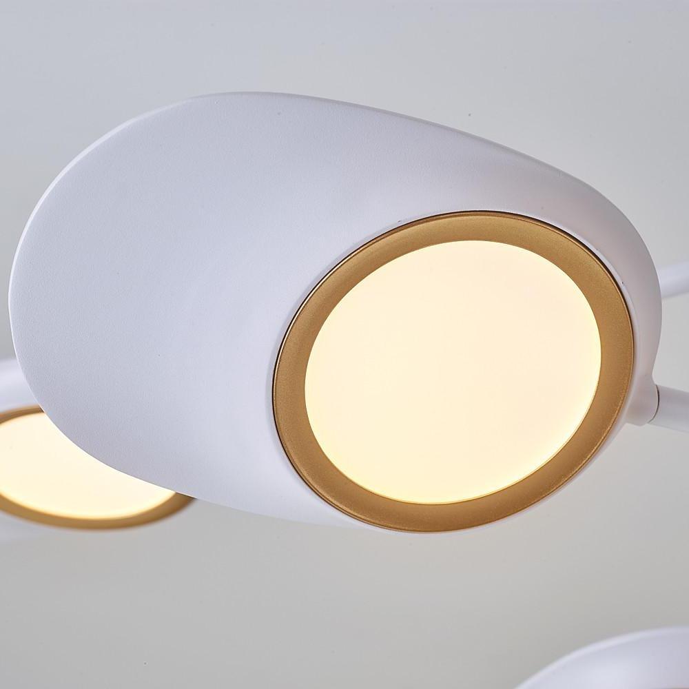 Creative 6 Light Adjustable LED Chandelier Modern Metal Ceiling Light Fixture for Dining Room