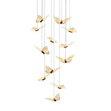 Creative Butterfly LED Staircase Chandelier Modern Long High Ceiling Pendant Light